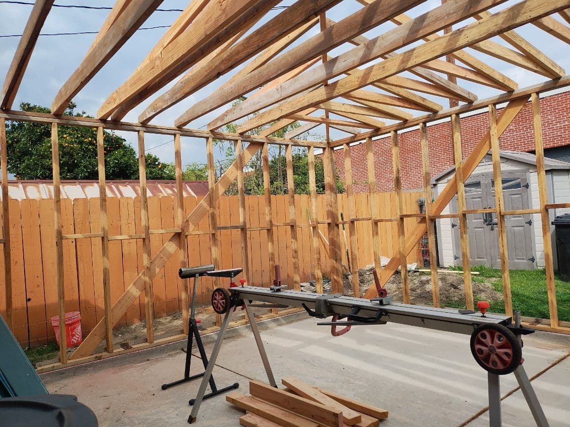 Expert Framing for Spacious Garage Extension
